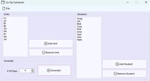 Co-op Scheduler