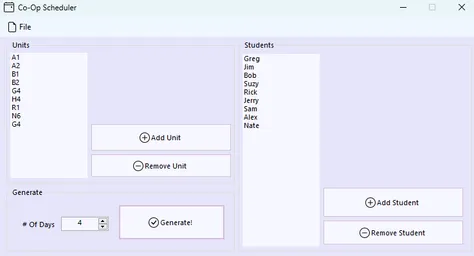 Co-op Scheduler